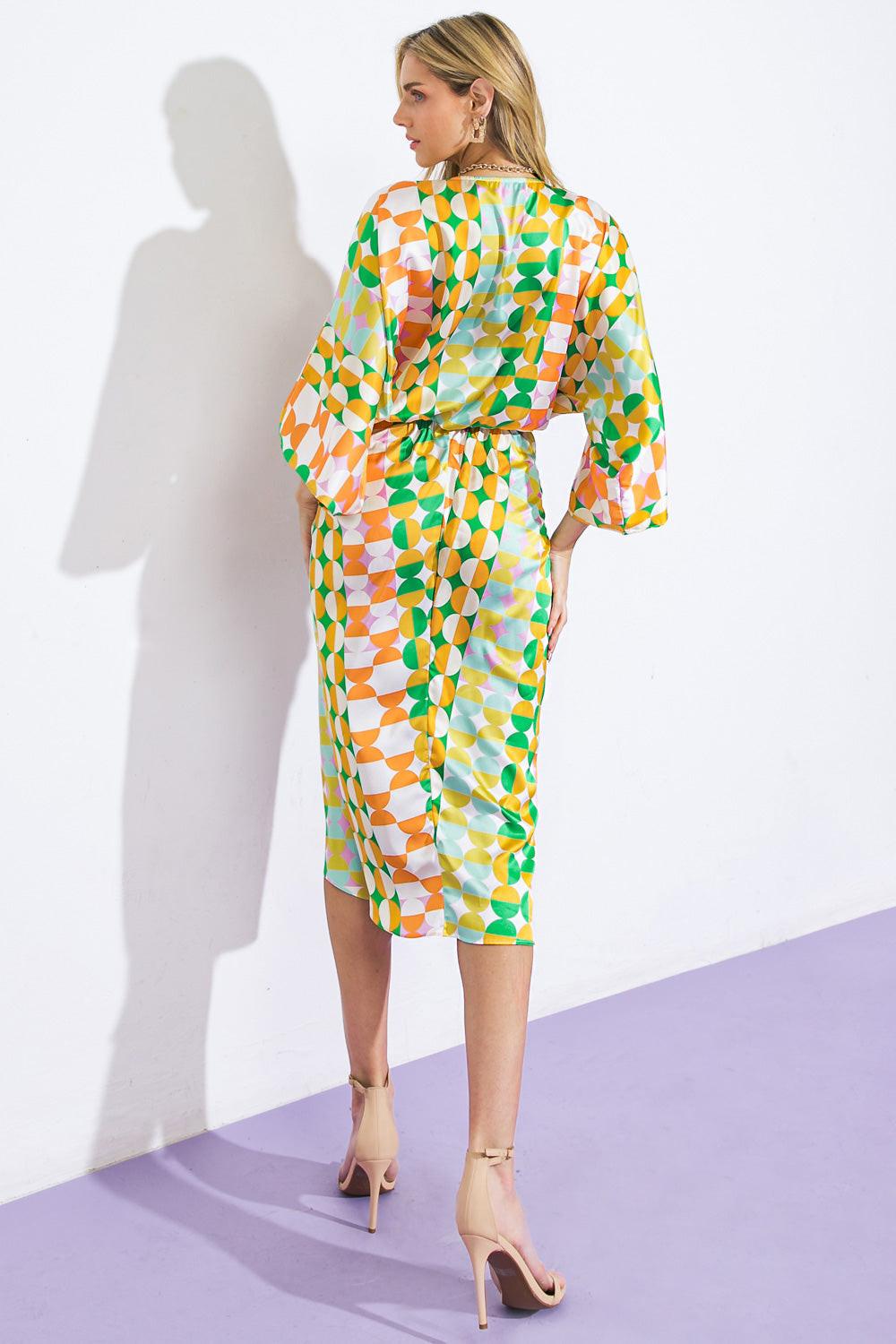 Best Impressions Woven Satin Midi Dress in 20gre 20ora11 — Soul Flow Apparel