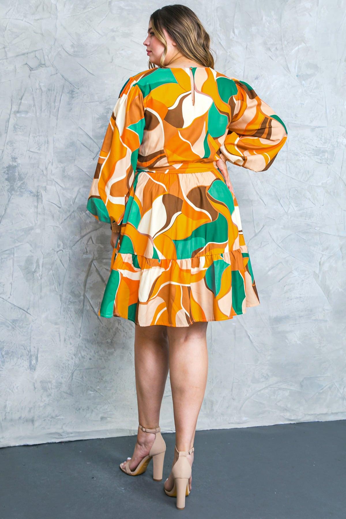 Feel Happiness Woven Mini Dress with Ruffle Hem and Sash Belt in 20rus 20gre25 — Soul Flow Apparel