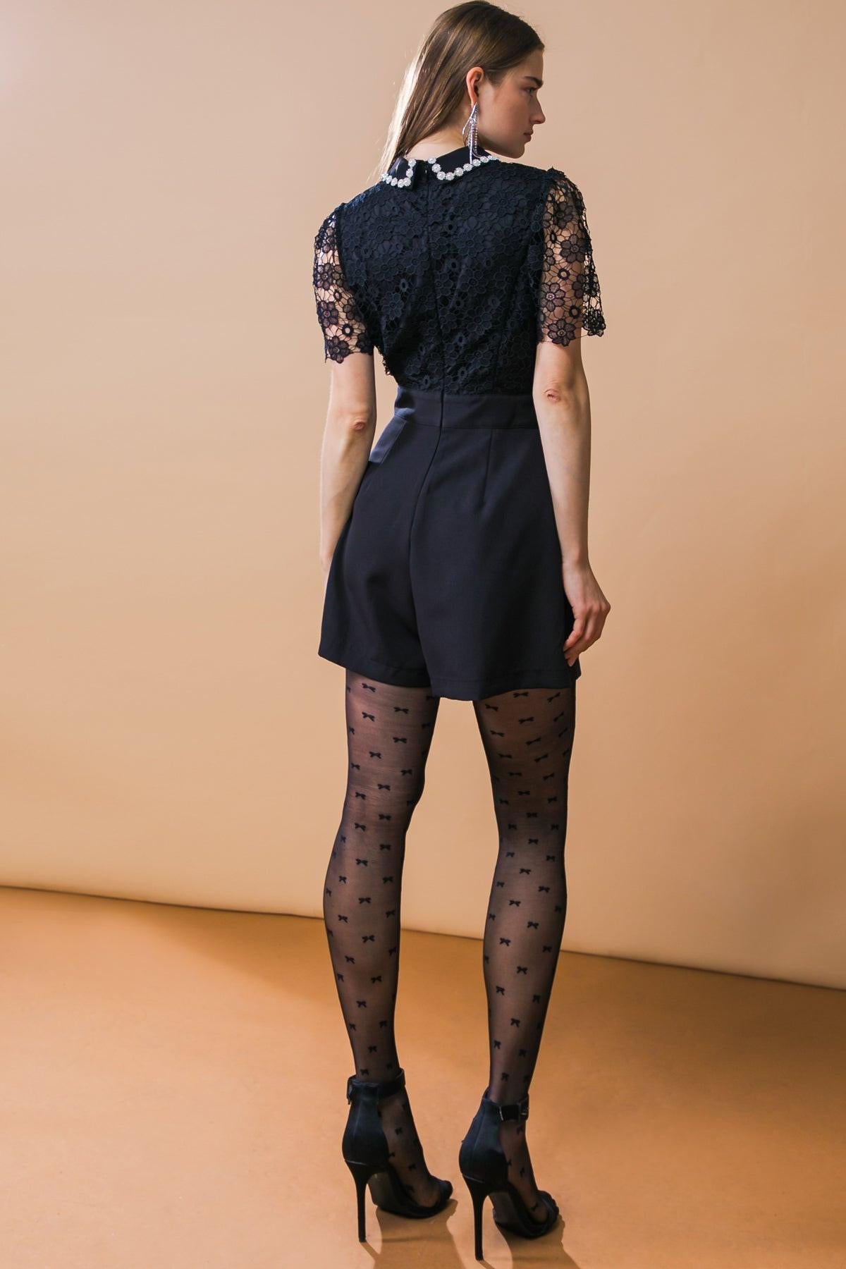 She's All That Woven Romper in 20bla8 — Soul Flow Apparel
