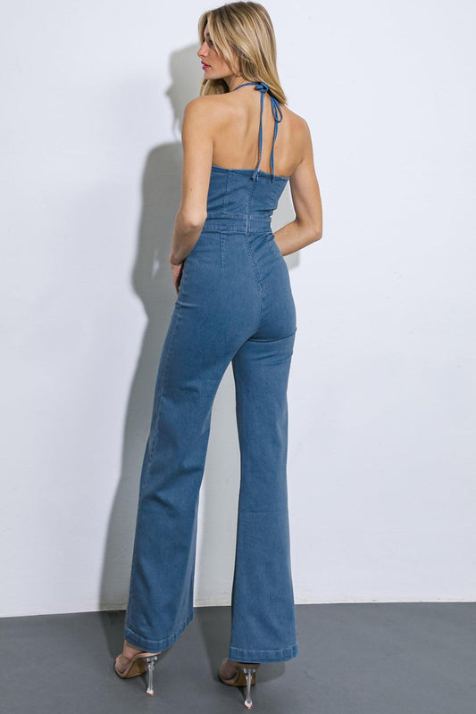 Call Me Lovely Denim Jumpsuit in 20med 20ind14 — Soul Flow Apparel