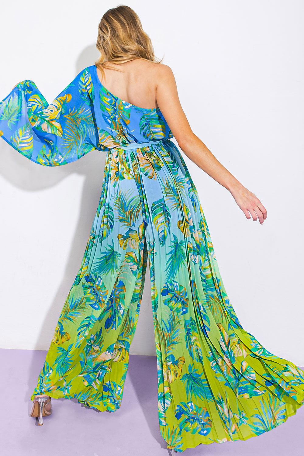 Ball of Joy Woven Jumpsuit in 20blu 20gre16 — Soul Flow Apparel
