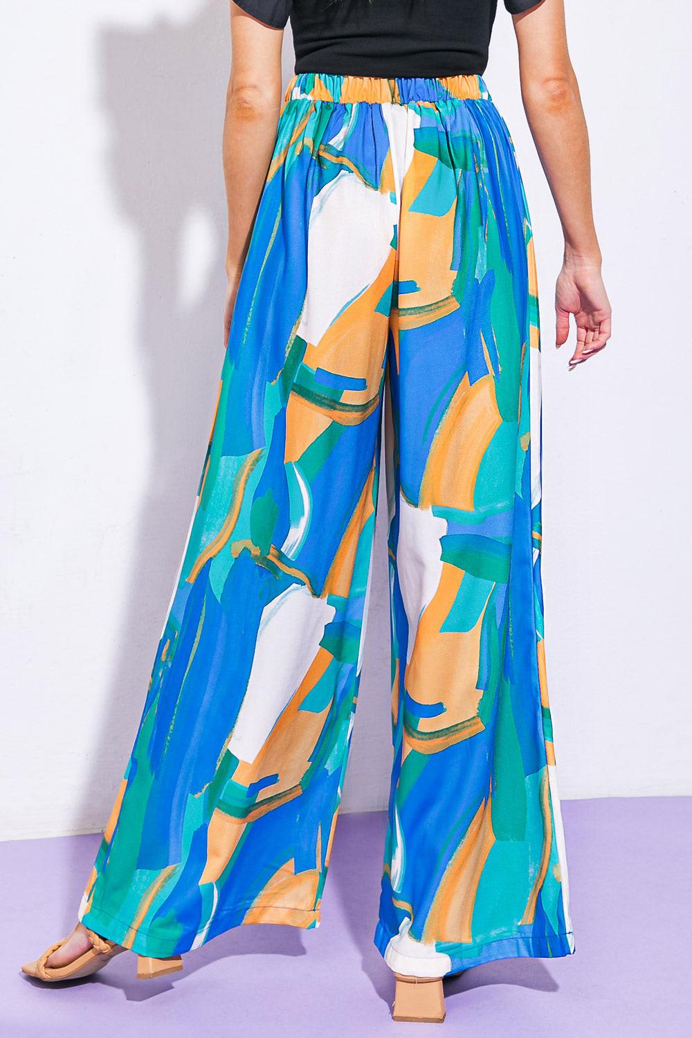 Devoted Lover Woven Pants in 20blu 20ora17 — Soul Flow Apparel