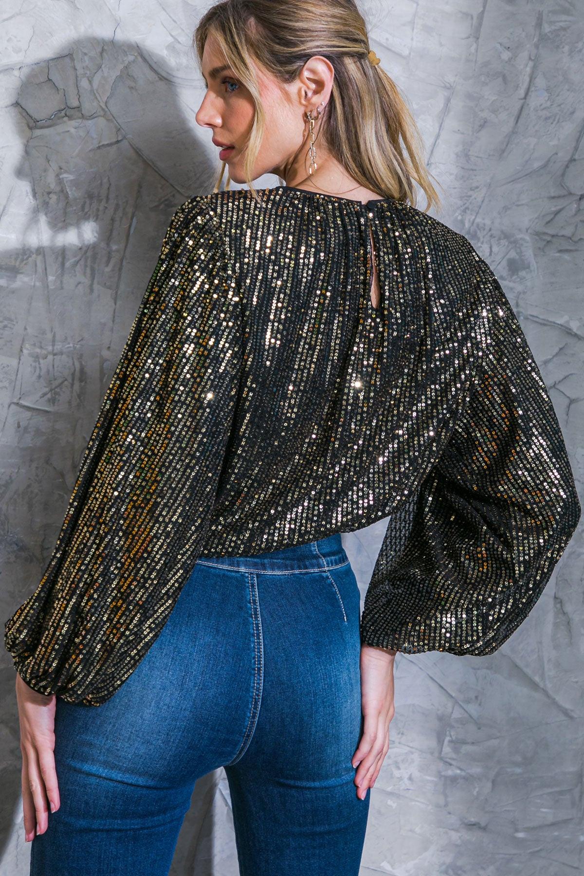 Hope You Remember Sequin Top in 20bla54 — Soul Flow Apparel
