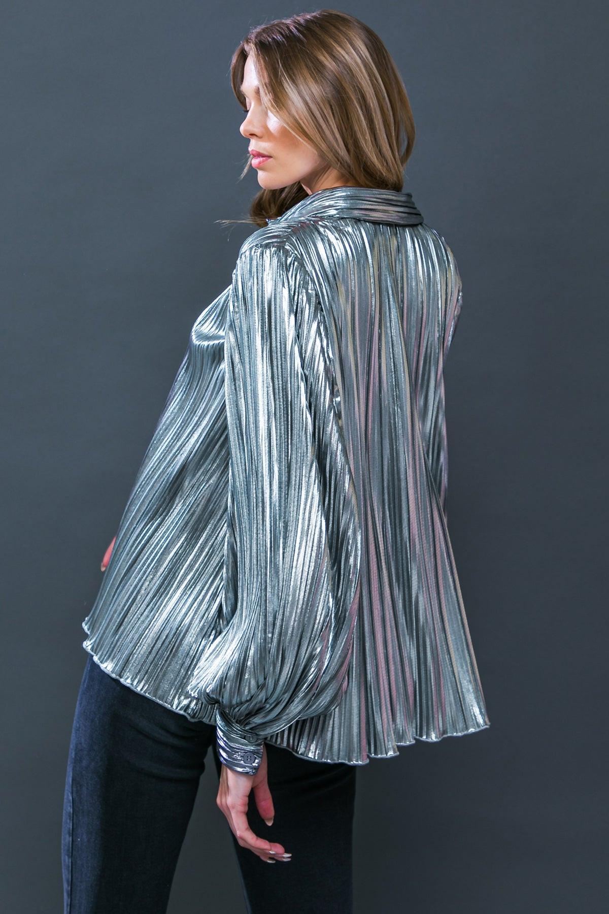 Runway Trend Foiled Top in 20sil32 — Soul Flow Apparel