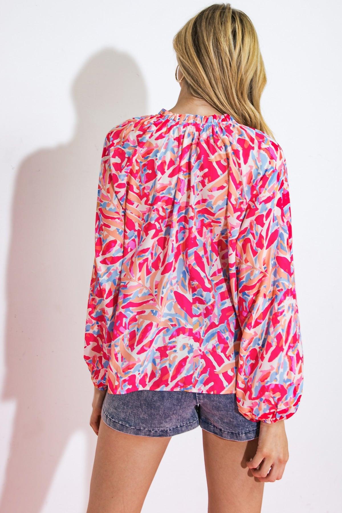 Mistletoe Moment Woven Top in 20fuc 20blu12 — Soul Flow Apparel