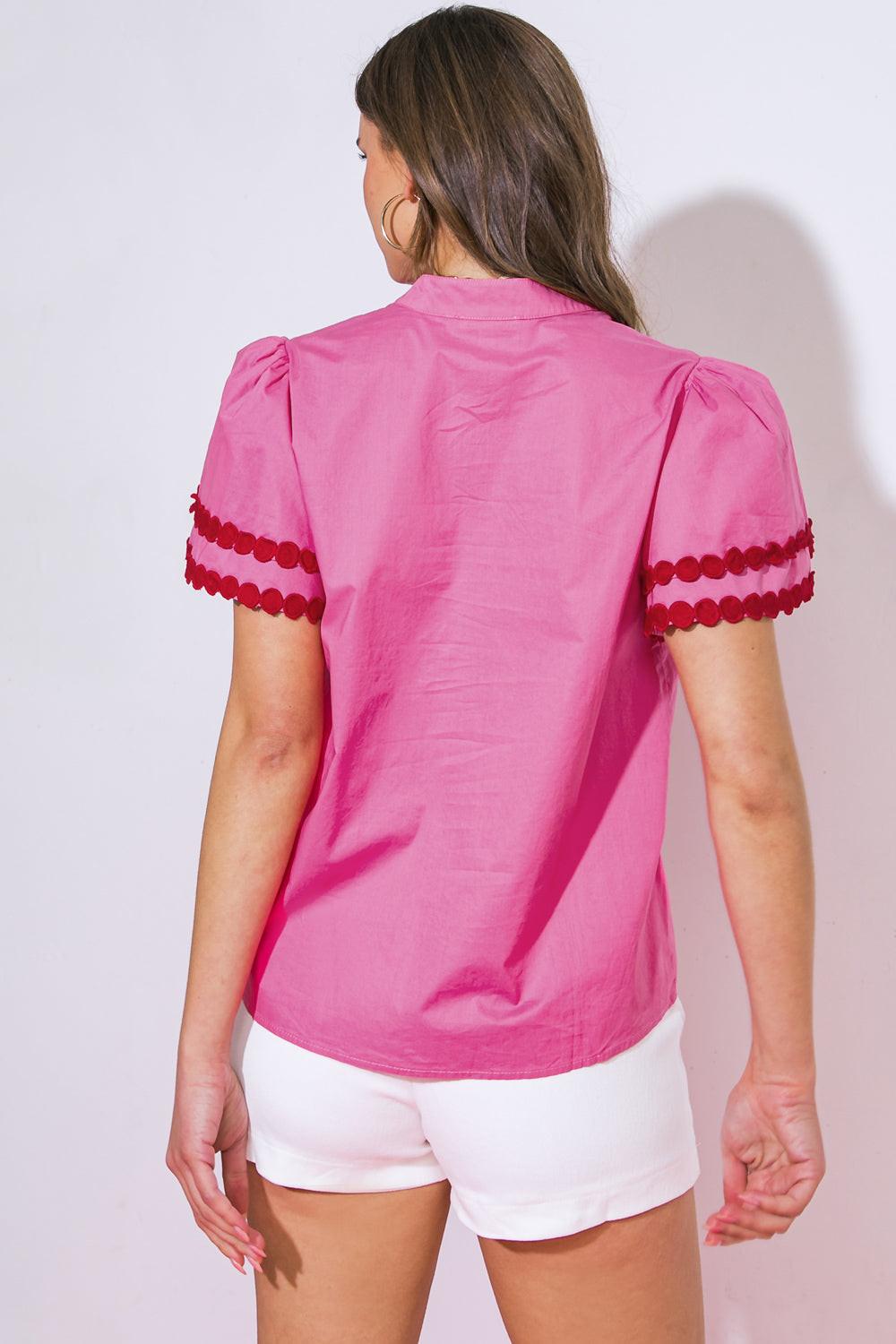 Learn As You Go Woven Top in 20pin9 — Soul Flow Apparel