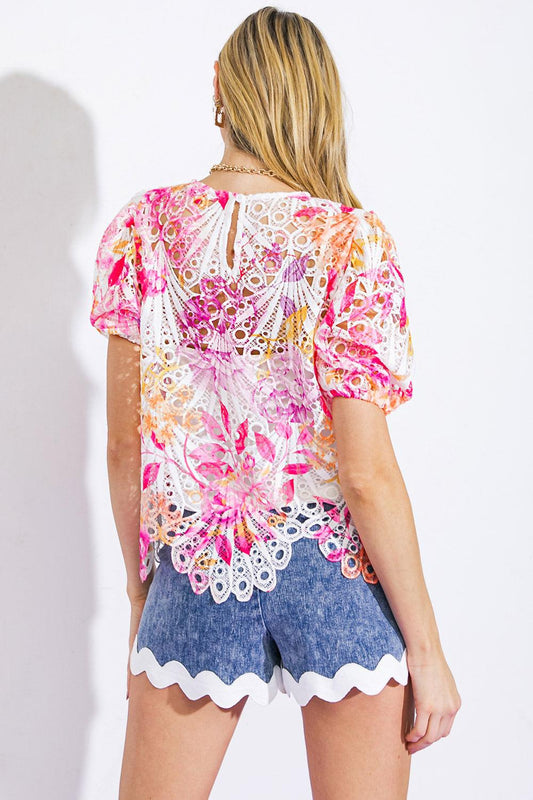 Can't Be Outdone Woven Top in 20ivo 20pin8 — Soul Flow Apparel