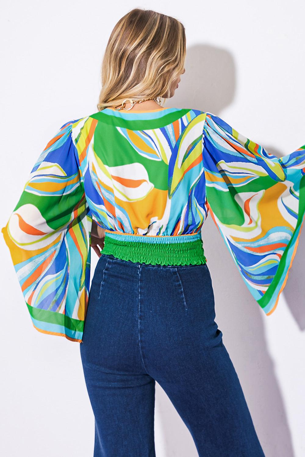We Belong Together Woven Crop Top in 20gre 20blu15 — Soul Flow Apparel