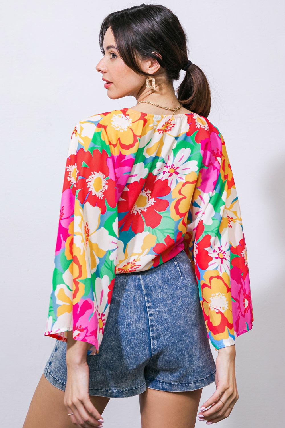 Absolutely Essential Woven Top in 20it 20red 20blu28, view 2012912 — Soul Flow Apparel