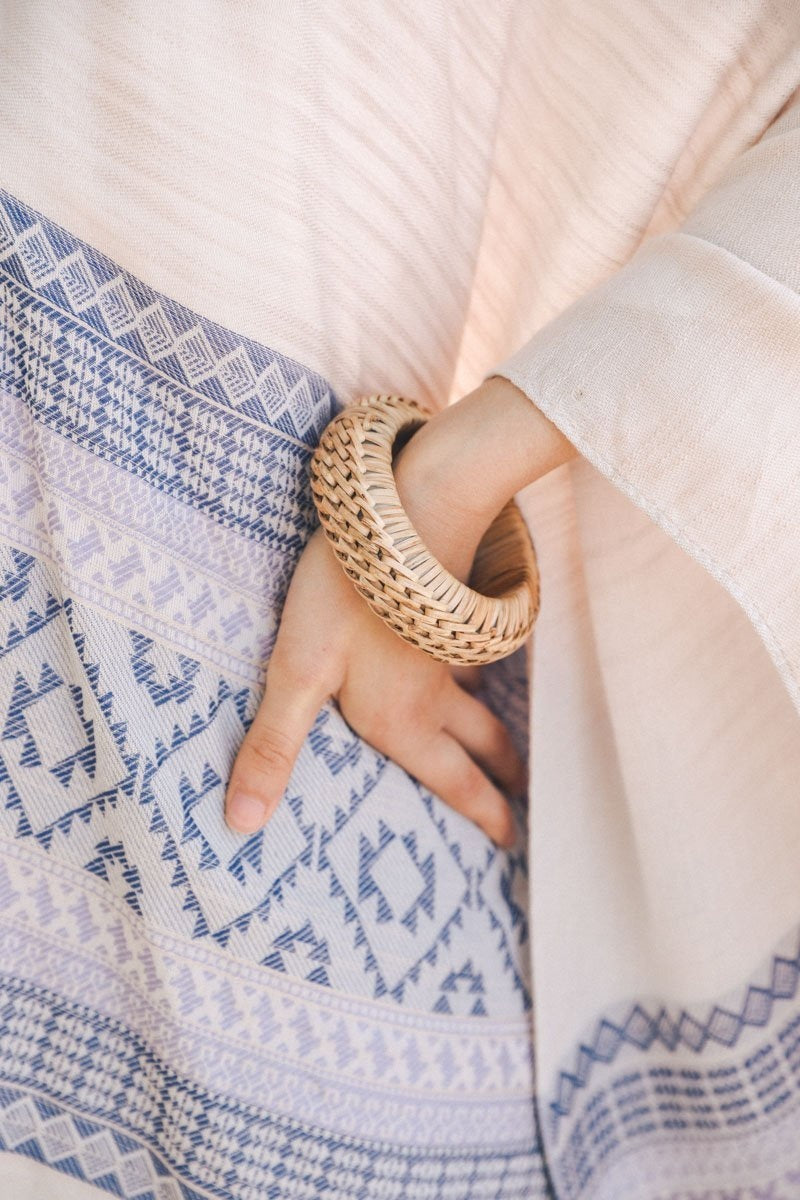 Basketweave Rattan Bangle