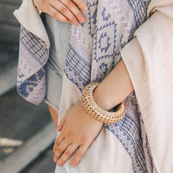 Basketweave Rattan Bangle