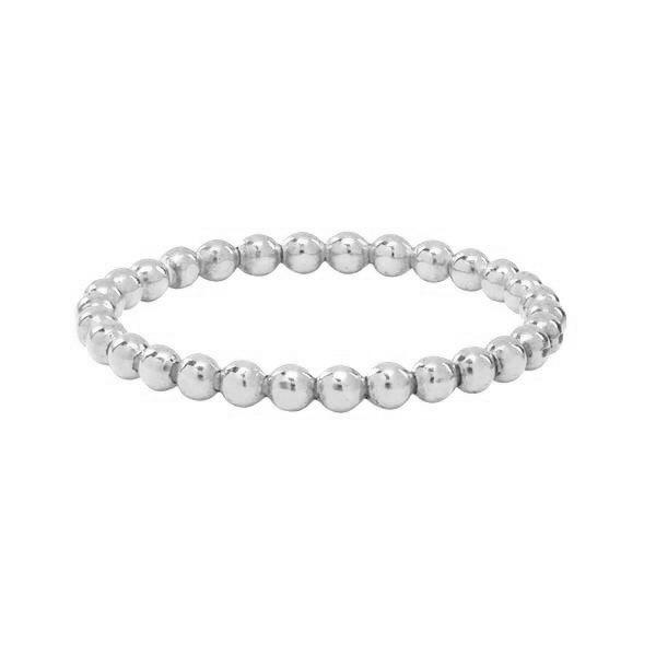 Beaded Stackable Ring - Silver — Soul Flow Apparel
