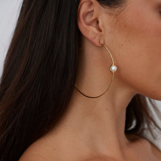 Belize Pearl Hoop — Soul Flow Apparel