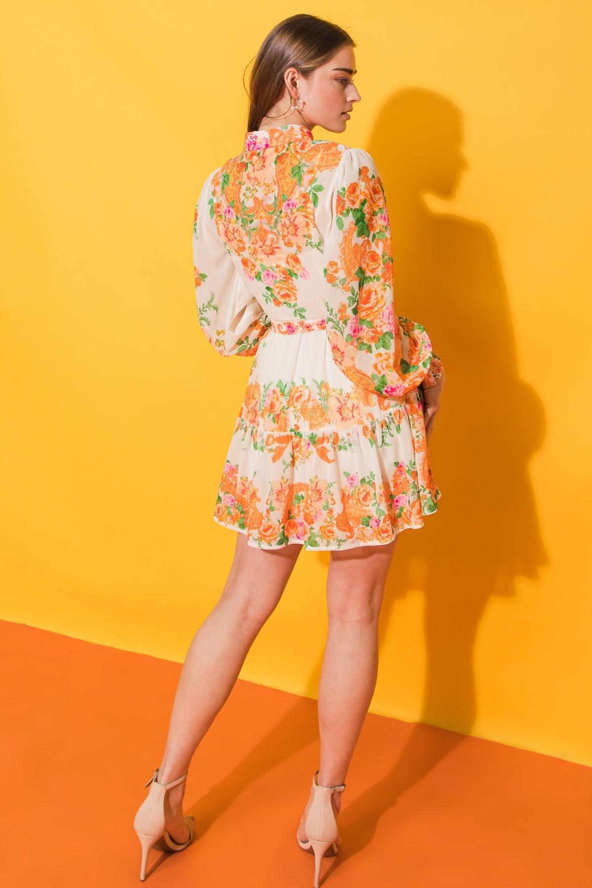 Furthest Thing Woven Mini Dress with Shirt Collar and Ruffled Hem — Soul Flow Apparel