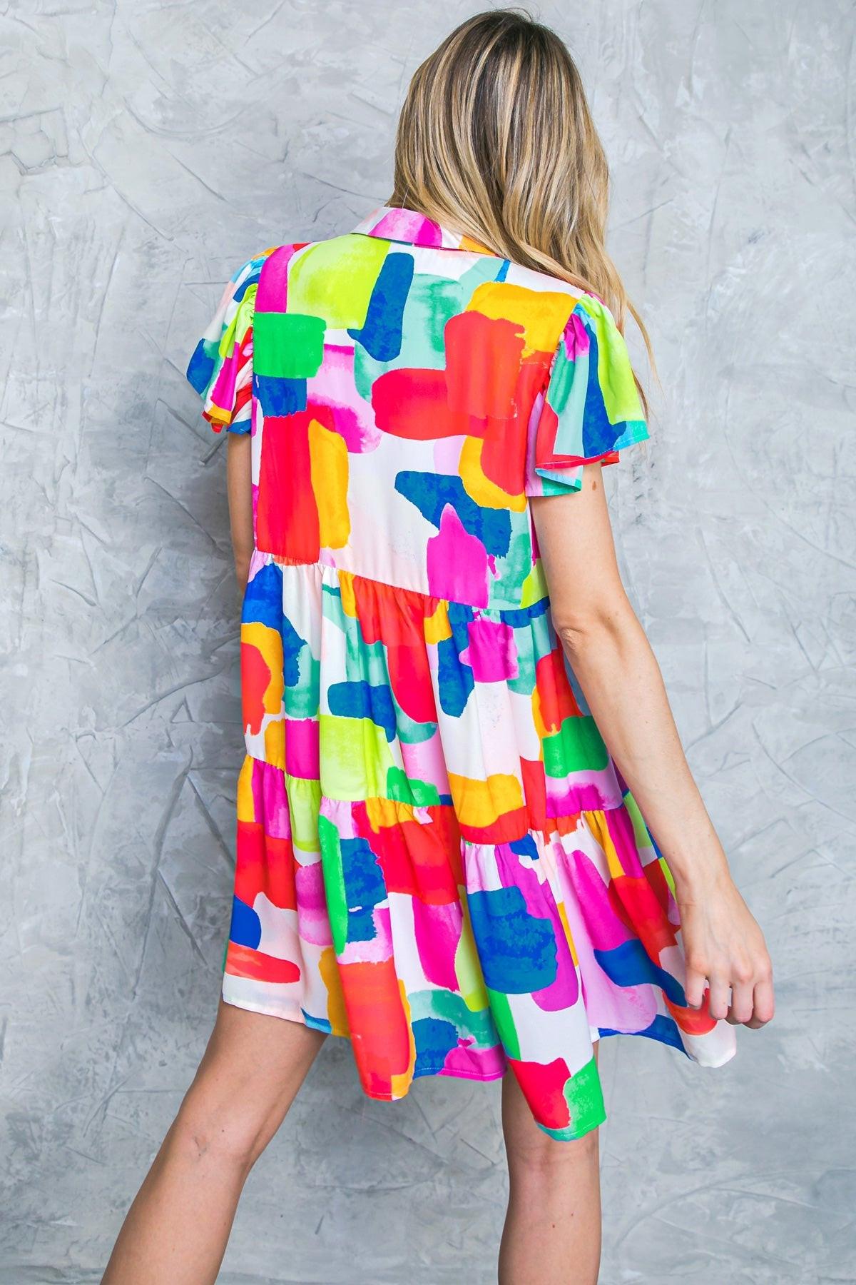Tempting Me Print Mini Dress — Soul Flow Apparel