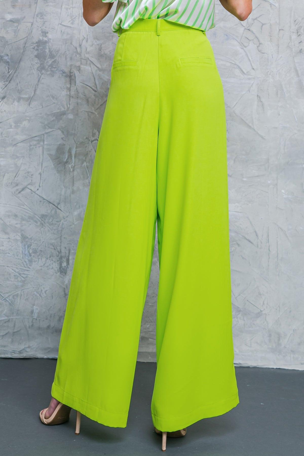 Upscale Aura Woven Pleated Wide Leg Trousers for Formal Wear — Soul Flow Apparel