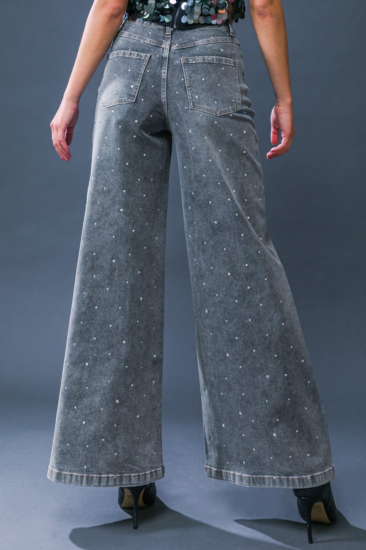 Take the Chance Denim Pants with Embellished Front Pockets Slim Fit — Soul Flow Apparel