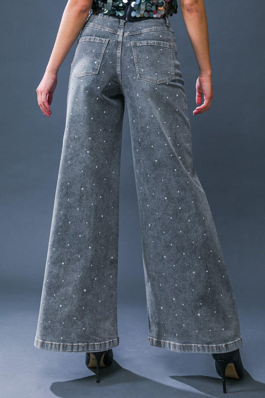 Take the Chance Denim Pants with Embellished Front Pockets Slim Fit — Soul Flow Apparel