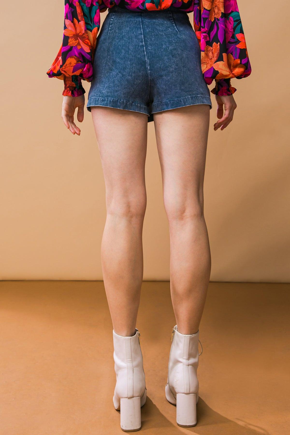 Posh Position Denim Skort — Soul Flow Apparel