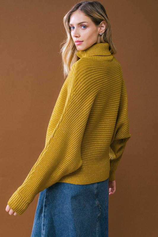 Love So Sweet Sweater Top Dolman Sleeve Turtle Neck Knit — Soul Flow Apparel