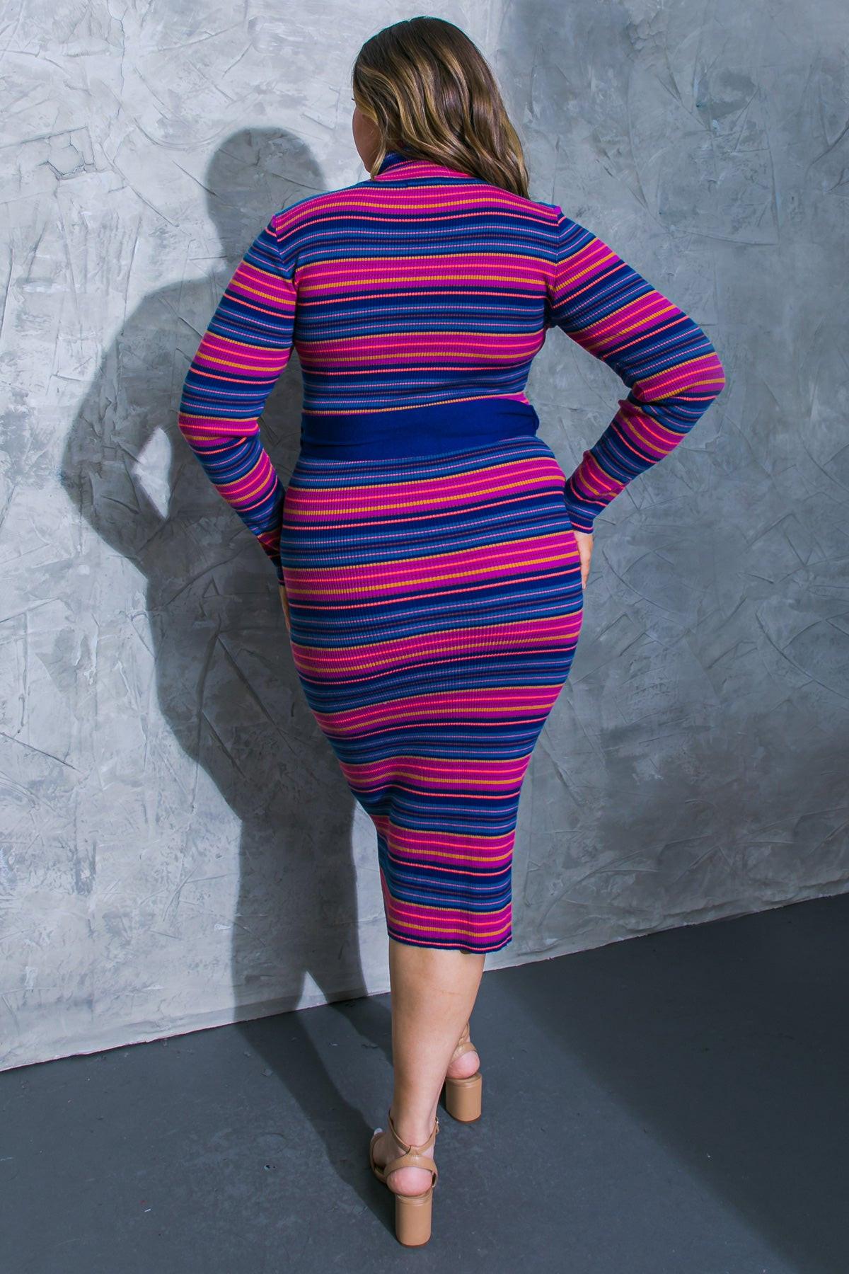 Noteworthy Shine Sweater Midi Dress with Turtle Neck and Belt — Soul Flow Apparel