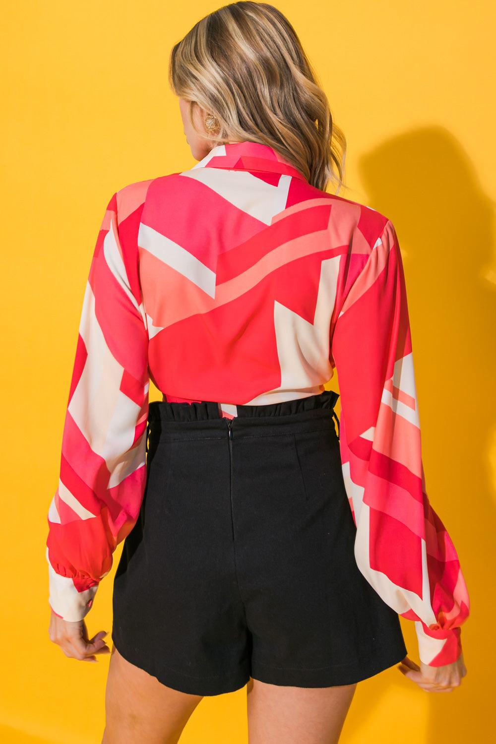 Good Times Only Woven Top with Peasant Sleeves Tie Front — Soul Flow Apparel