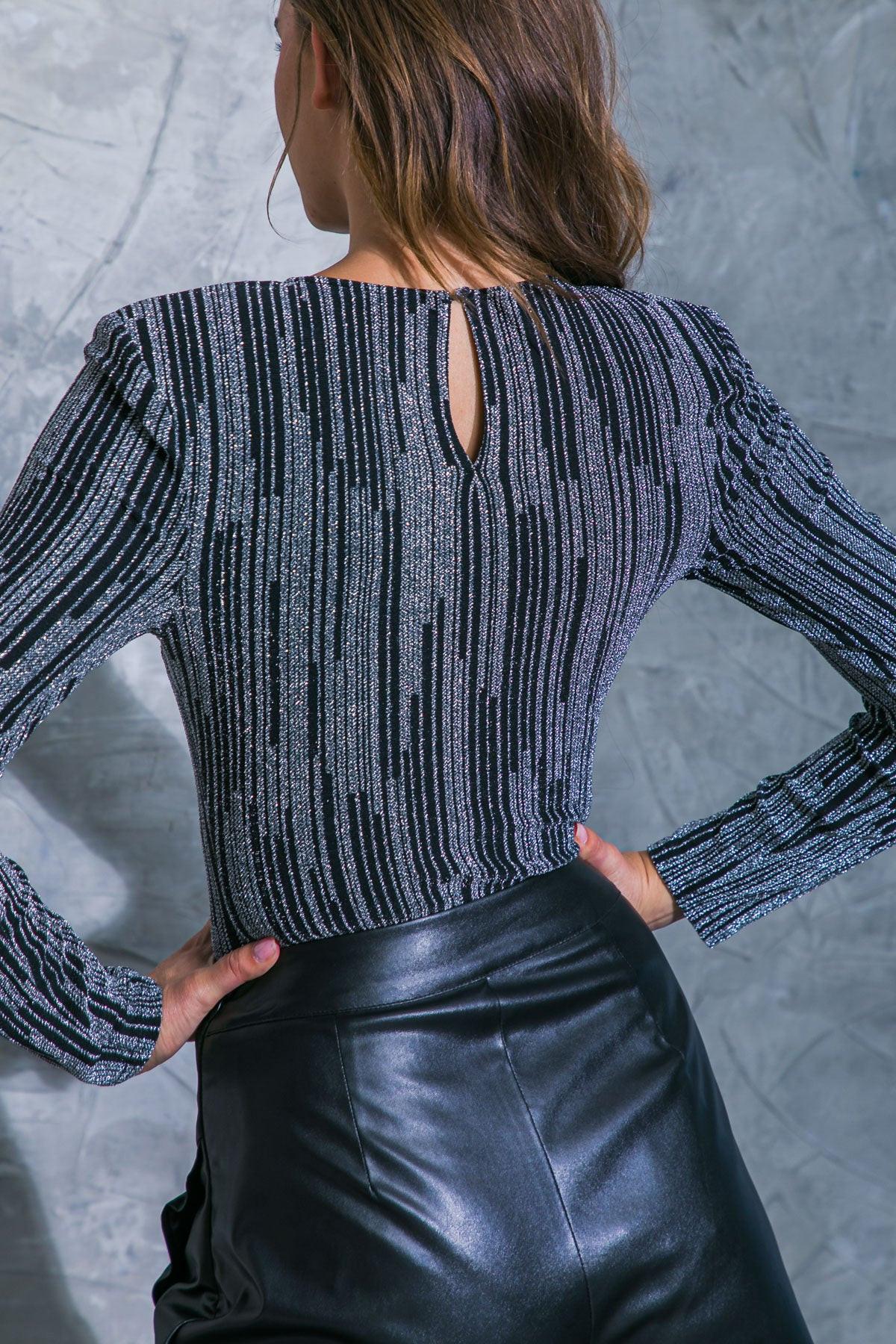 Wishing for You Bodysuit with Round Neckline Keyhole Back Snap Closure — Soul Flow Apparel