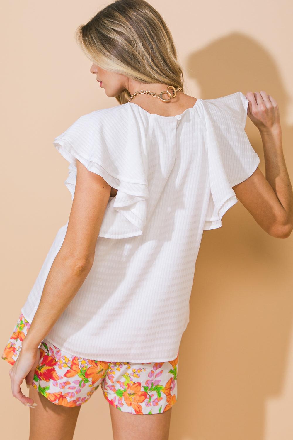 Wave Whispers Woven Top — Soul Flow Apparel