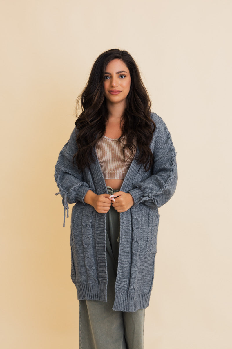 Twisted Cozy Cable Knit Cardigan Leto Collection
