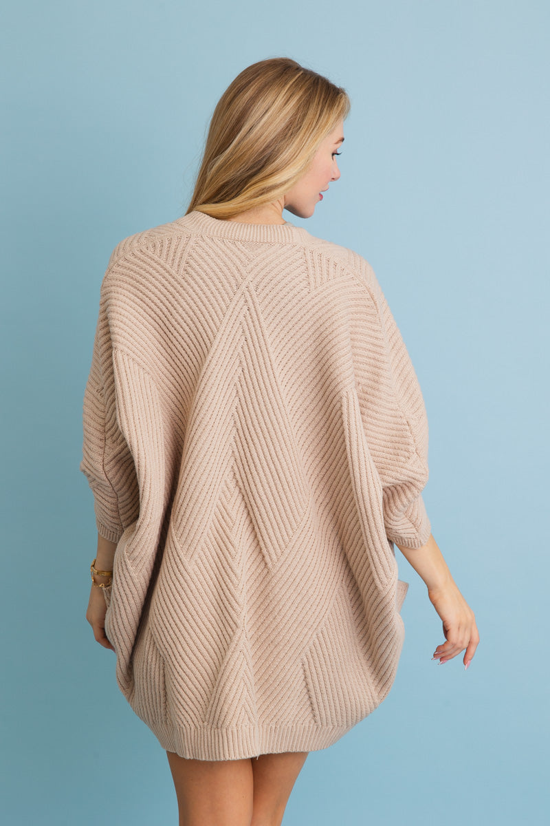 Ribbed Open-Front Knit Cardigan - Easy Layering 🧥 Leto Collection