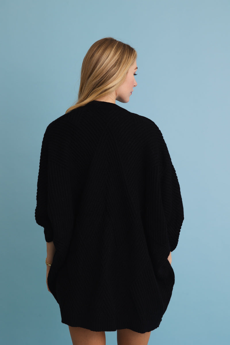 Ribbed Open-Front Knit Cardigan - Easy Layering 🧥 Leto Collection