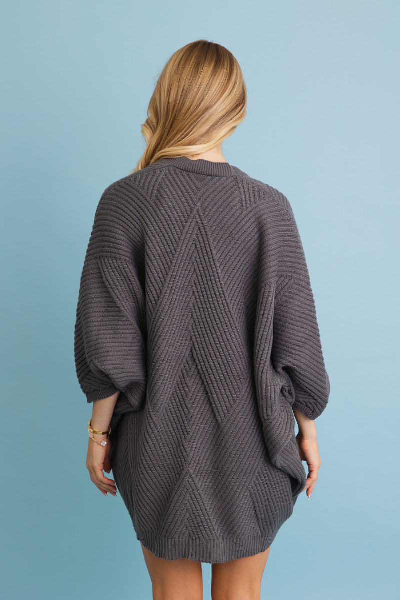 Ribbed Open-Front Knit Cardigan - Easy Layering 🧥 Leto Collection