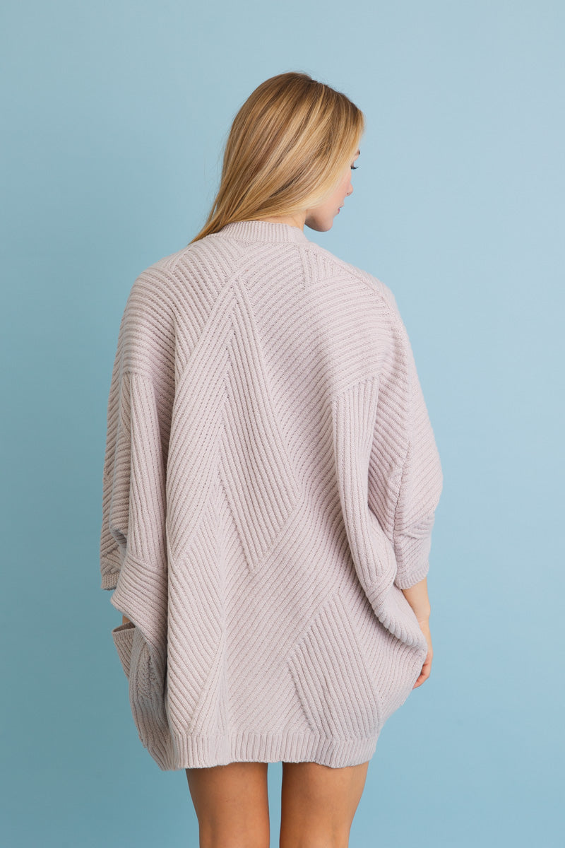 Ribbed Open-Front Knit Cardigan - Easy Layering 🧥 Leto Collection
