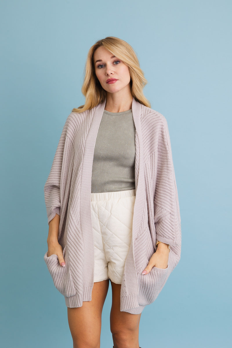 Ribbed Open-Front Knit Cardigan - Easy Layering 🧥 Leto Collection