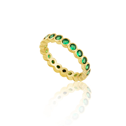 Celeste Eternity Ring - Emerald — Soul Flow Apparel