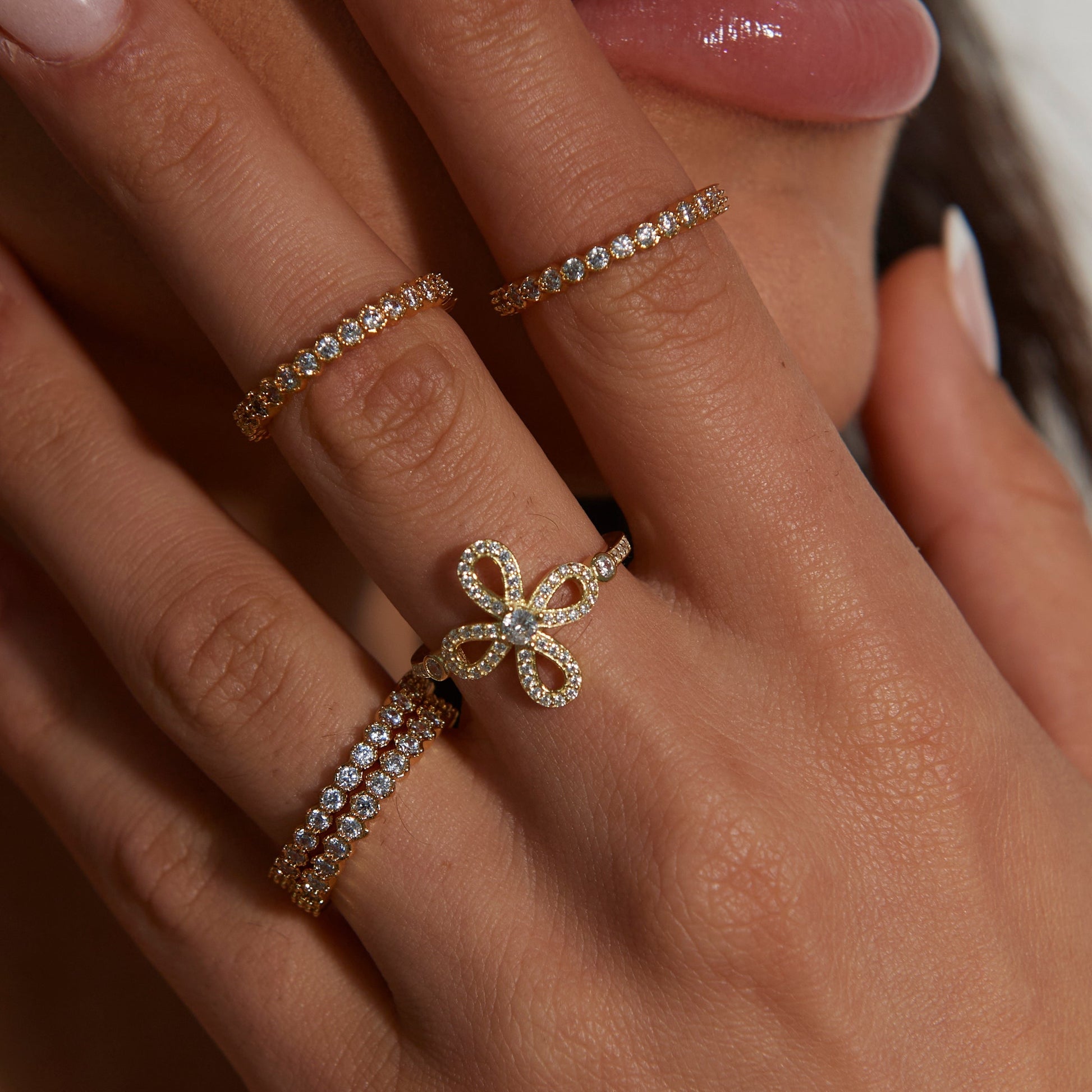 Chantel Cz Flower Ring — Soul Flow Apparel