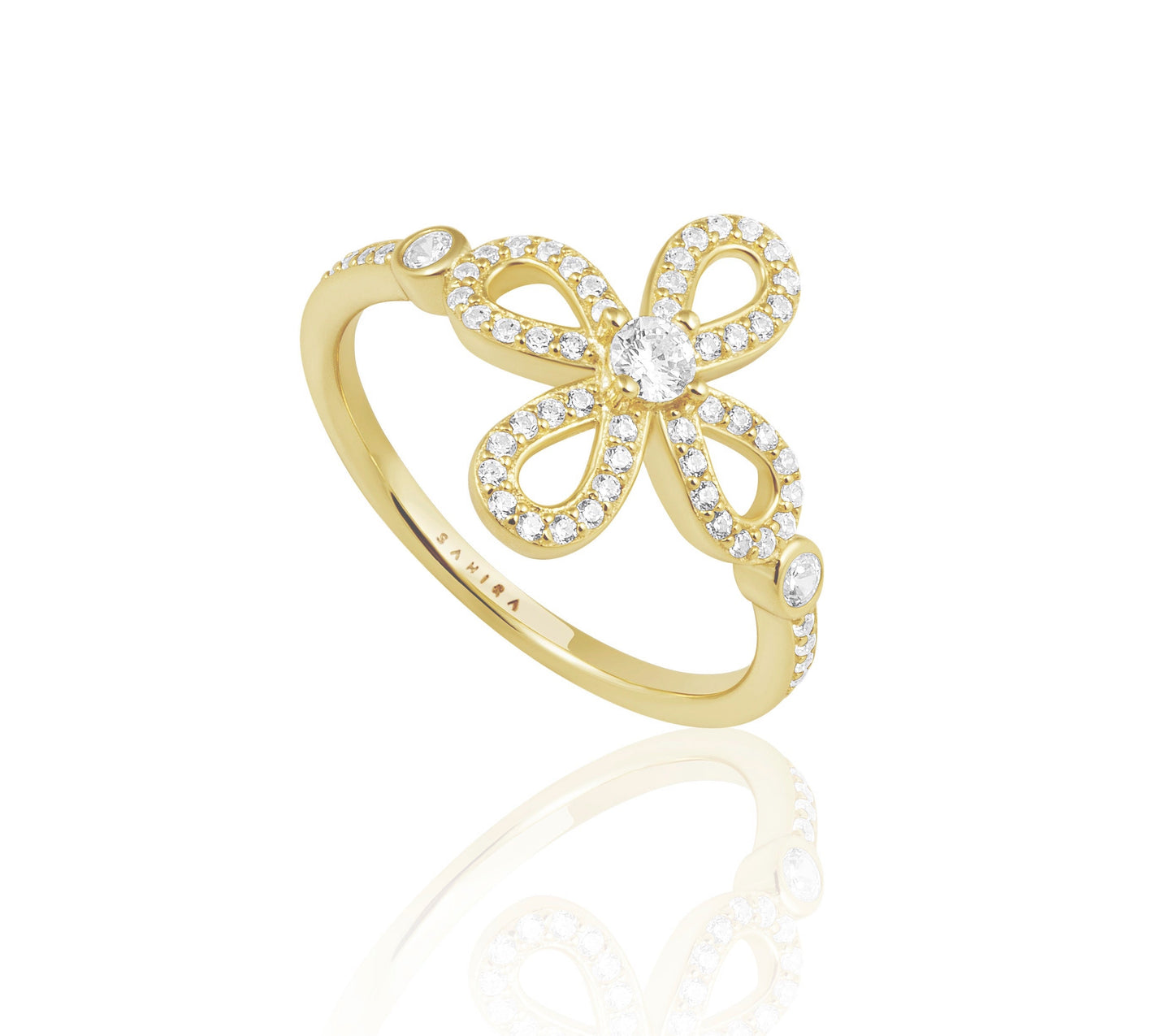 Chantel Cz Flower Ring — Soul Flow Apparel