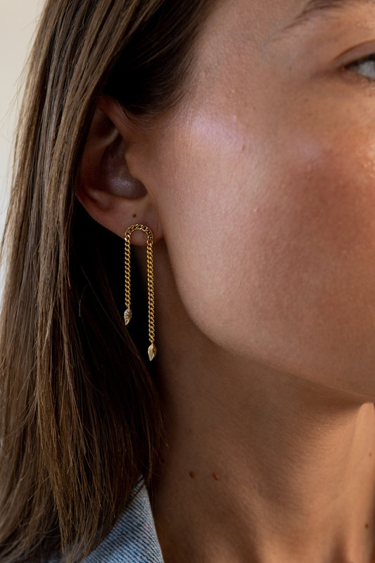Charlotte Chain Drop Earring — Soul Flow Apparel