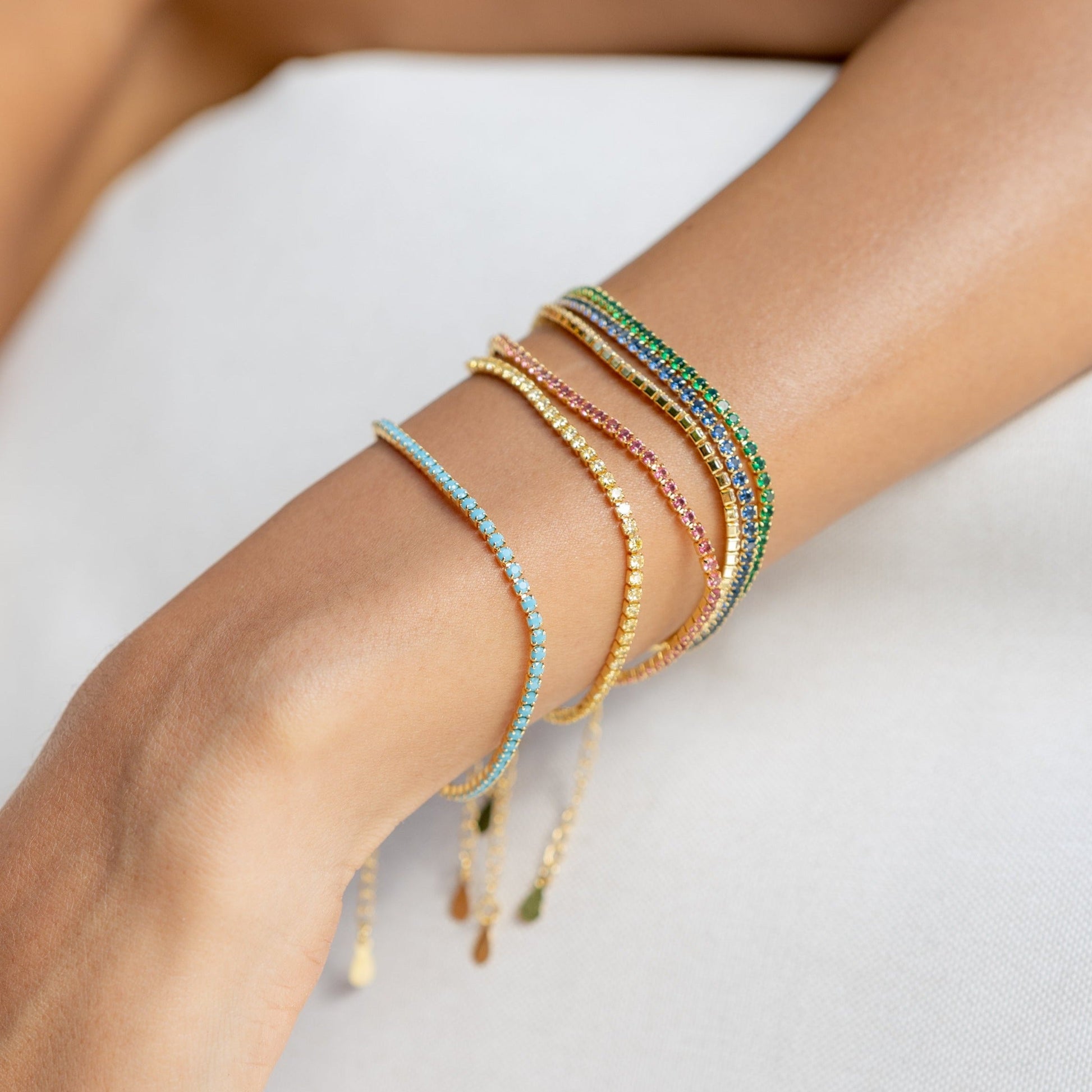 Chloe Tennis Bracelet Canary — Soul Flow Apparel