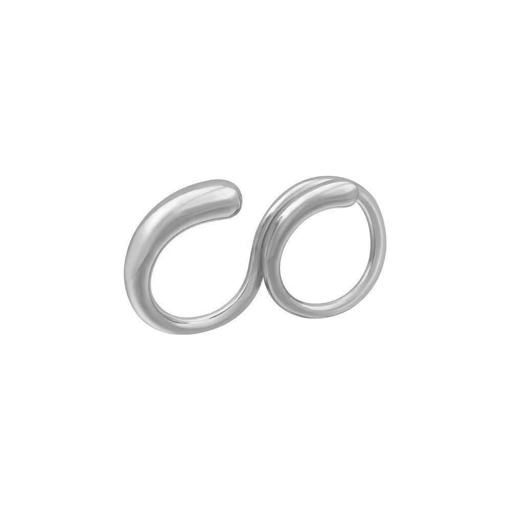 Corey Double Ring in silver — Soul Flow Apparel