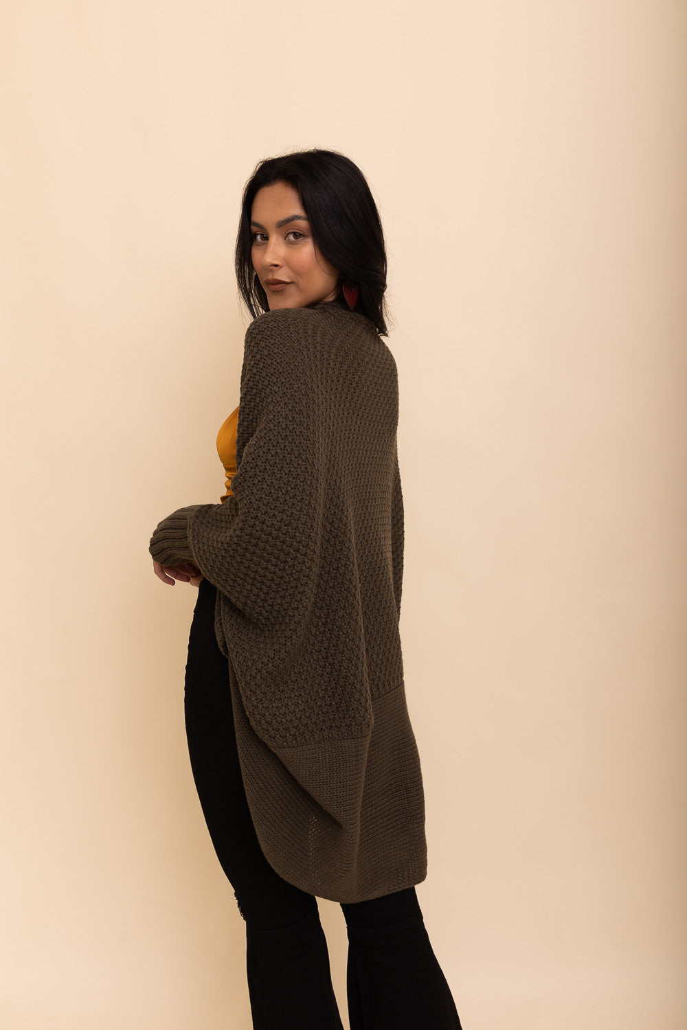 Cozy Chic Bat Wing Bliss Knit Cardigan Leto Collection