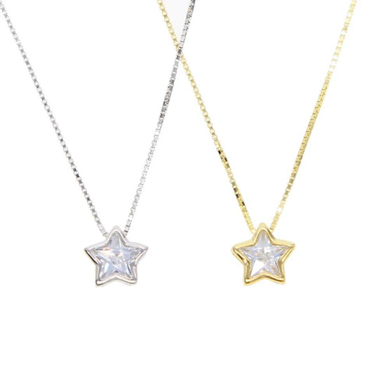 Cz Bezel Necklace - Star — Soul Flow Apparel