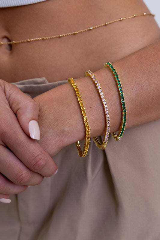 Karla Tennis Bracelet - Emerald — Soul Flow Apparel