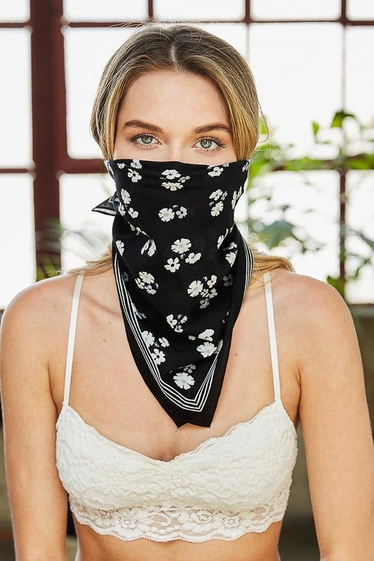 Dainty Flower Bandana Face Masks
