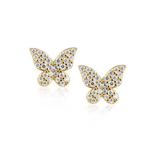 Elsie Pave Butterfly Studs — Soul Flow Apparel