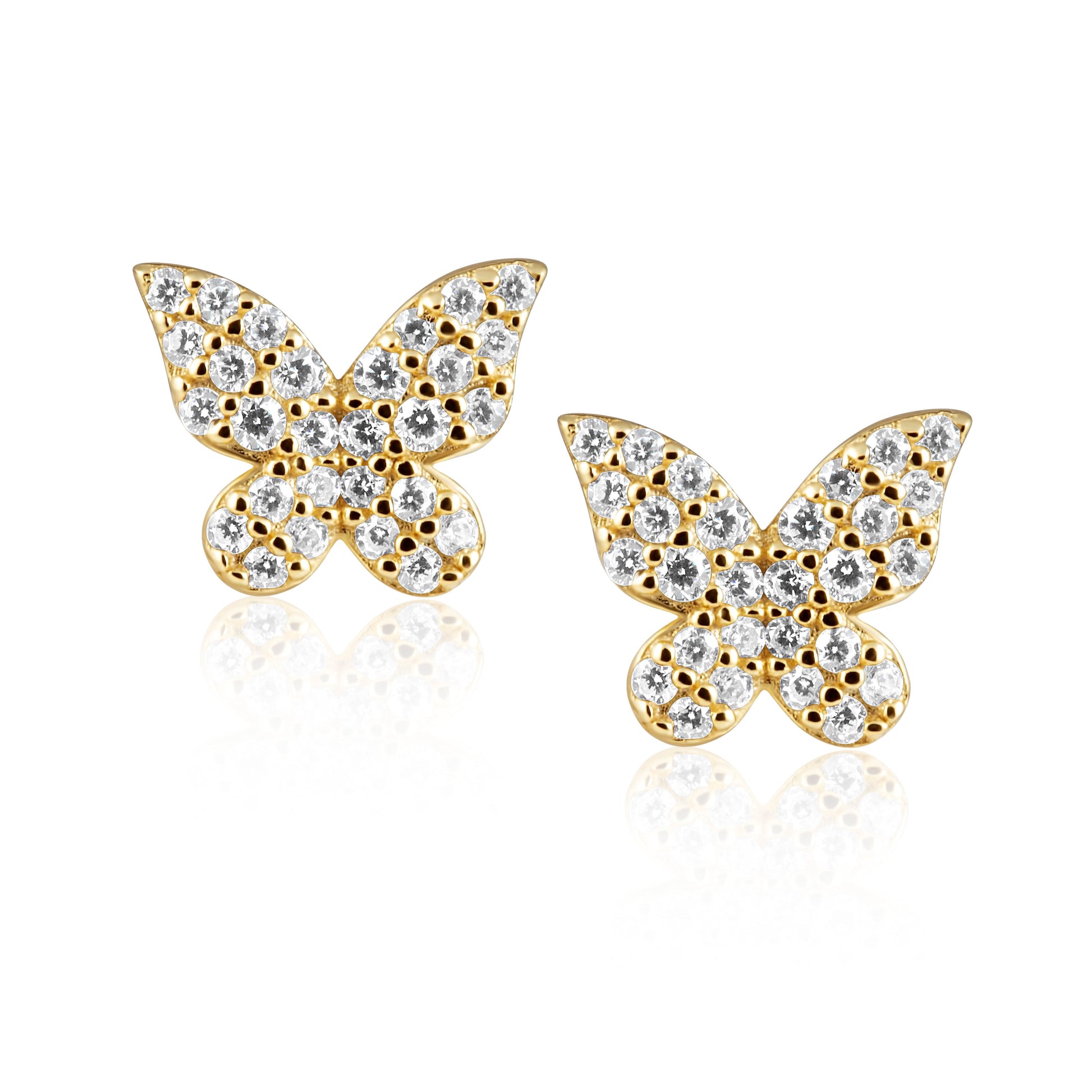 Elsie Pave Butterfly Studs — Soul Flow Apparel