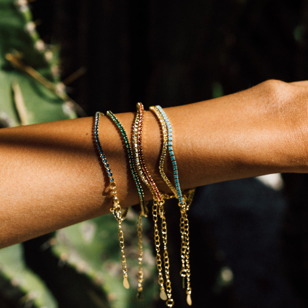 Chloe Tennis Bracelet Emerald — Soul Flow Apparel
