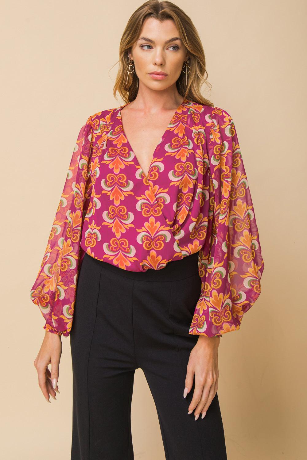Starting Over Woven Bodysuit Polyester Spandex Blend Flexible Comfort