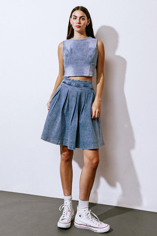 Your Eyes on Mine Denim Mini Skirt in 20lig 20ind2 — Soul Flow Apparel