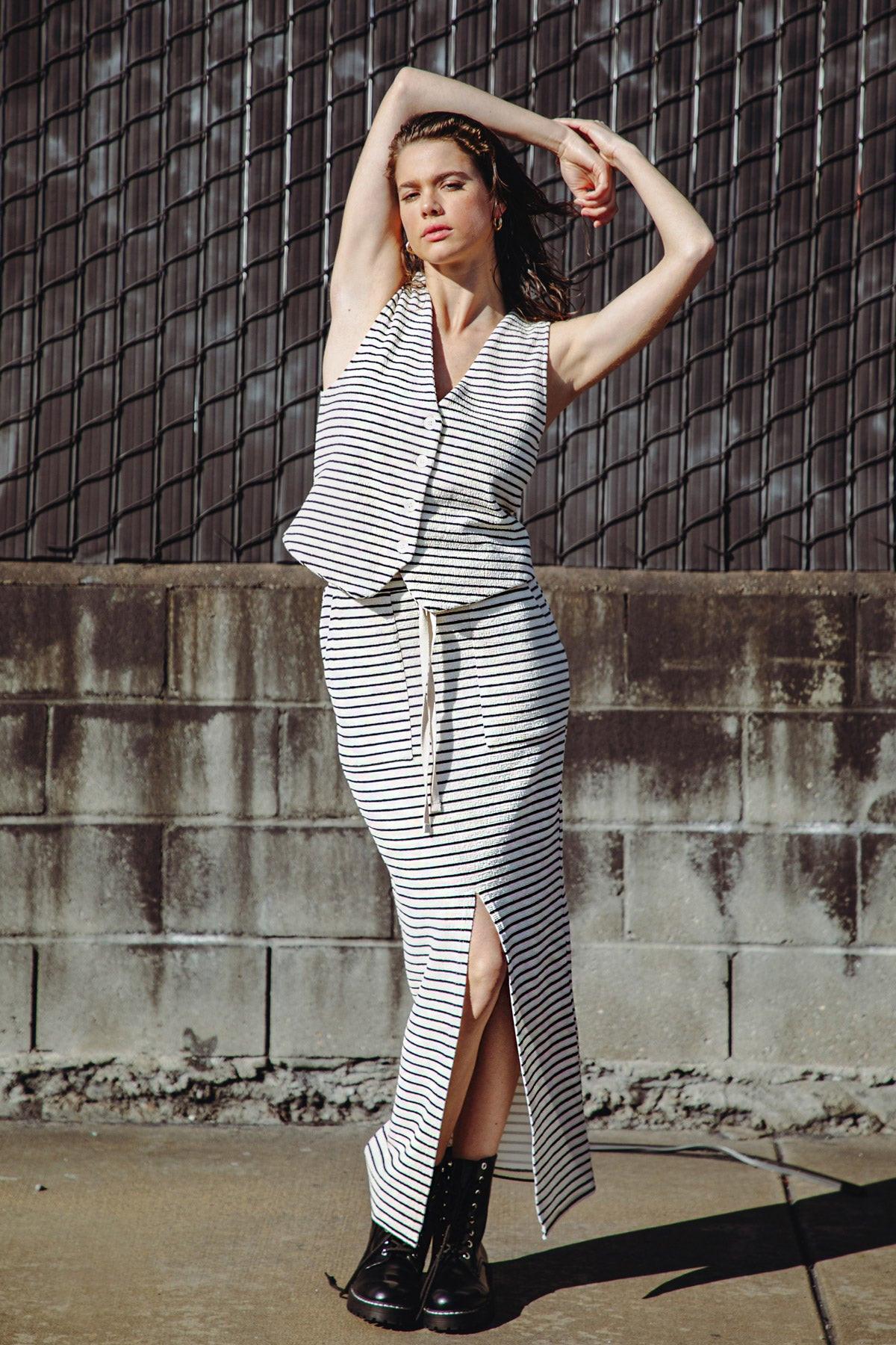 Pretty on Point Knit Skirt in 20cre 20bla29 — Soul Flow Apparel